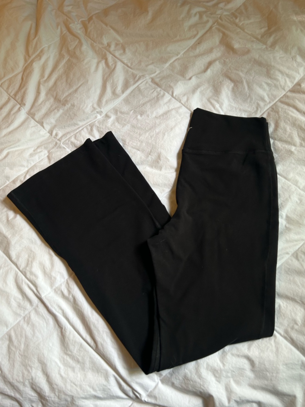 High-Rise Black Women's Slim Bootcut Leggings